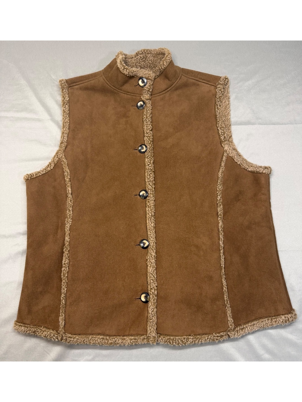 Rockies XL Brown Faux Shearling Vest